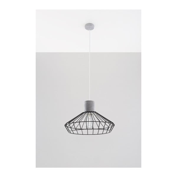 Sivo-čierne stropné svetlo Nice Lamps Prato
