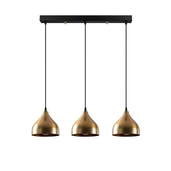 Závesné svietidlo v zlatej farbe s kovovým tienidlom Tattoo – Opviq lights