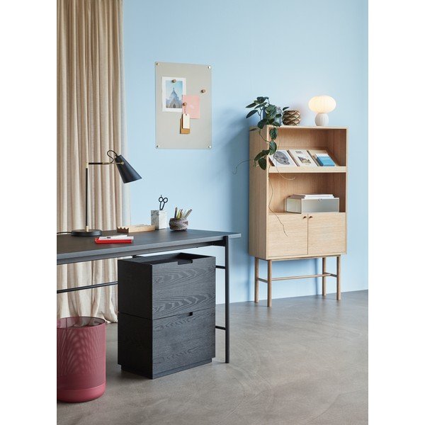 Biela sklenená stolová lampa (výška  28 cm) Kumu – Hübsch-image-2