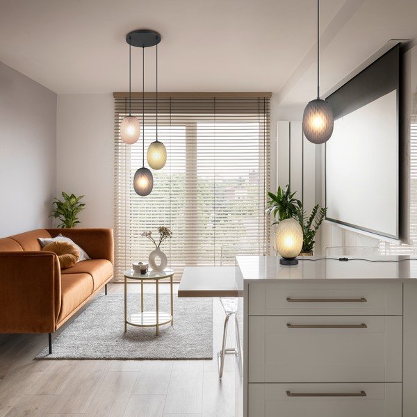 Zelená stolová lampa so skleneným tienidlom (výška  28,5 cm) Facette – Trio-image-2