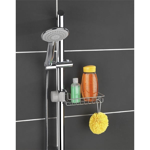 Samodržiaca kúpeľňová polička z nehrdzavejúcej ocele - Maximex-image-1