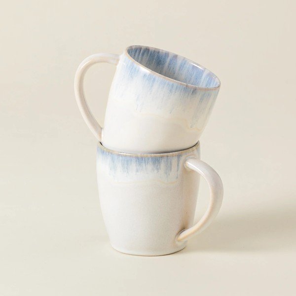 Hrnček z kameniny vo svetlo modro-bielej farbe 440 ml Brisa – Costa Nova-image-1