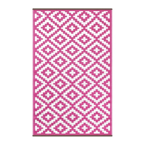 Ružovo-béžový obojstranný koberec vhodný aj do exteriéru Green Decore Enough, 150 × 240 cm