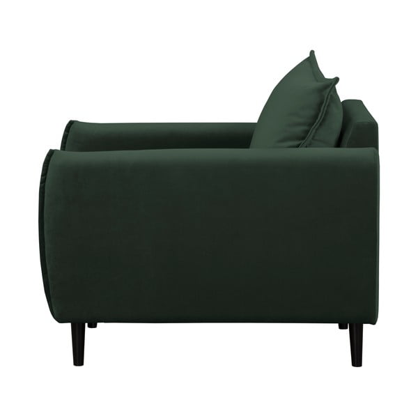 Tmavozelené zamatové kreslo Juli – Ropez-image-2