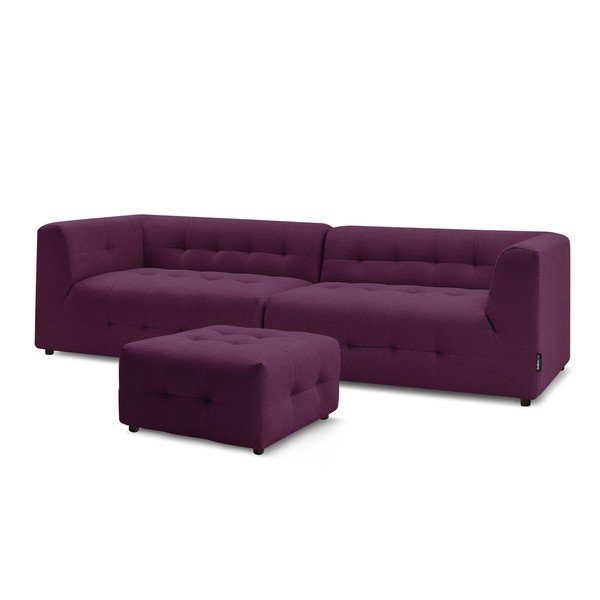 Tmavofialová pohovka 324 cm Kleber - Bobochic Paris-image-3