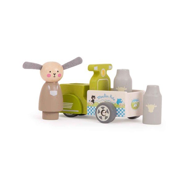 Drevená hračka Milk Delivery – Moulin Roty-image-2