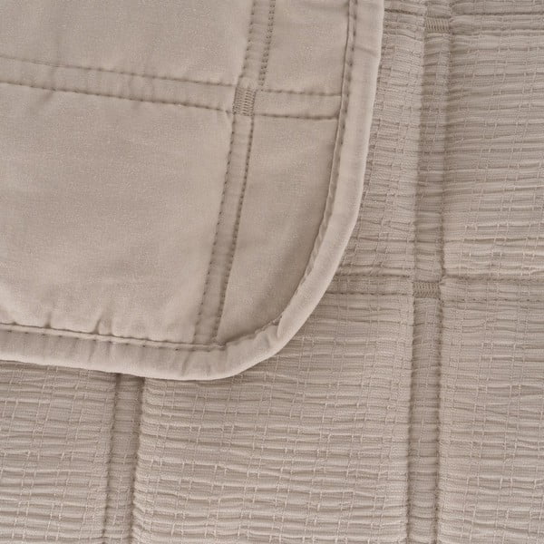 Béžový prešívaný pléd 180x260 cm – Ixia-image-1