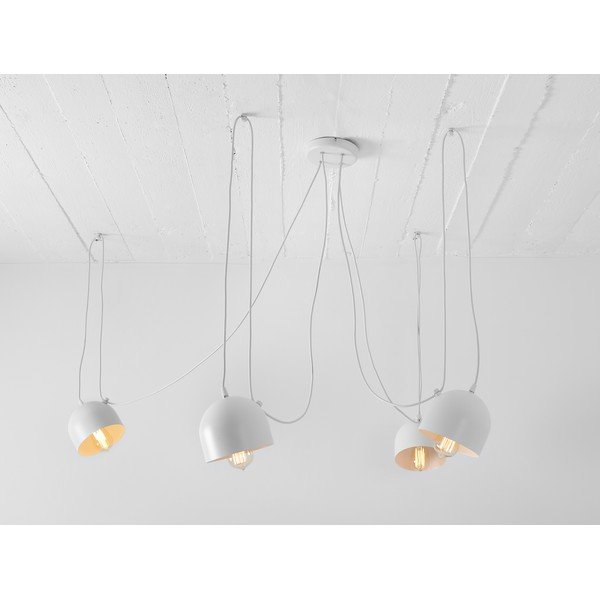 Biele závesné svietidlo na 4 žiarovky CustomForm Popo-image-4