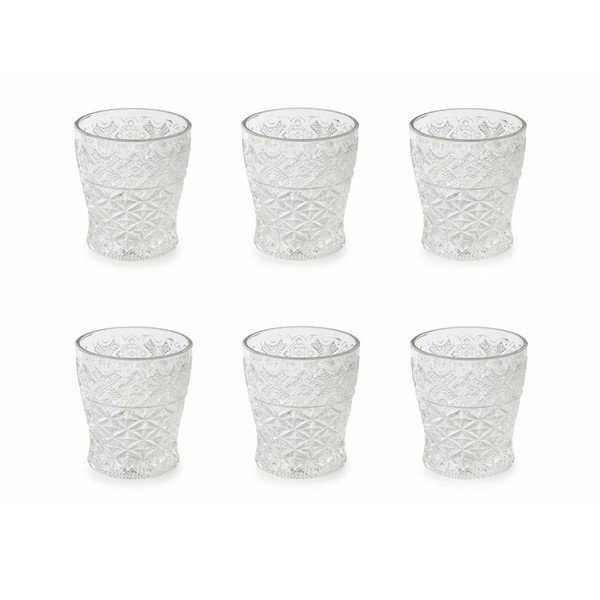 Sada 6 pohárov Villa d'Este Crystal Prisma, 260 ml