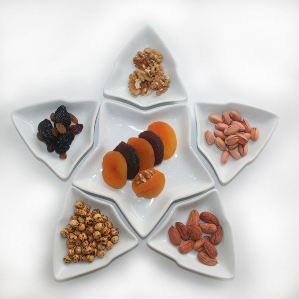 Sada 6 bielych servírovacích tanierov Kutahya Sartre