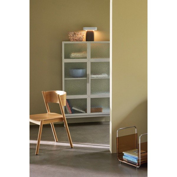 Biela kovová vitrína 92x151 cm Plex – Hübsch-image-1