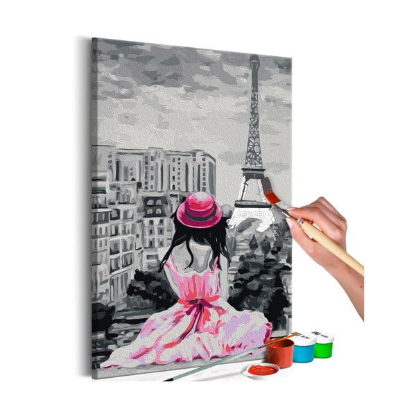 DIY set na tvorbu vlastného obrazu na plátne Artgeist Eiffel Tower View, 60 × 40 cm