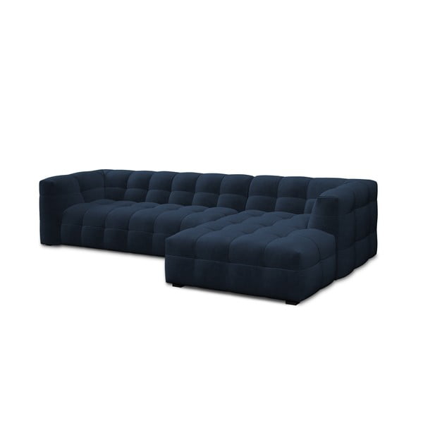 Modrá zamatová rohová pohovka Windsor & Co Sofas Vesta, pravý roh-image-3