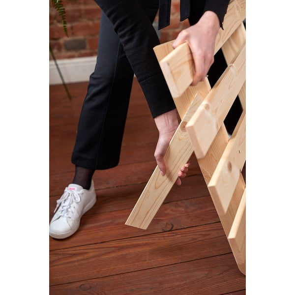 Rozkladacia pohovka s hnedým poťahom Karup Design Roots White/Mocca-image-1