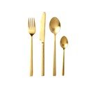 Oceľový príbor v mosadznej farbe 16 ks Brass – Bitz