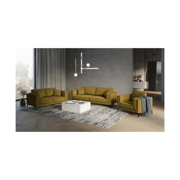 Žltá pohovka Milo Casa Attilio, 160 cm-image-3