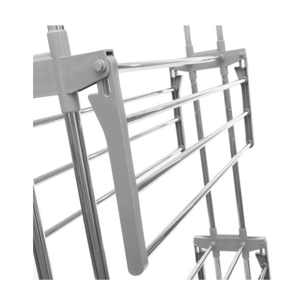 Sivý skladací stojan na bielizeň na kolieskach InnovaGoods-image-3