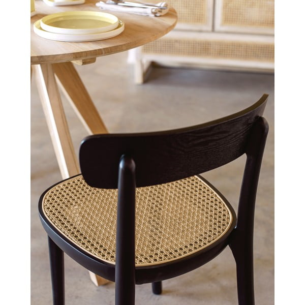 Čierna jedálenská stolička z bukového dreva Kave Home Romane-image-2