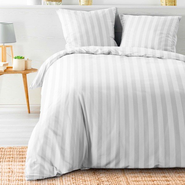 Biele predĺžené obliečky na dvojlôžko z mikrovlákna 240x220 cm Cleo – douceur d'intérieur-image-1