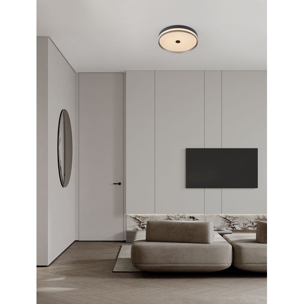 Matne čierne oceľové LED stropné svietidlo so stmievačom Helios – Nova Luce-image-1