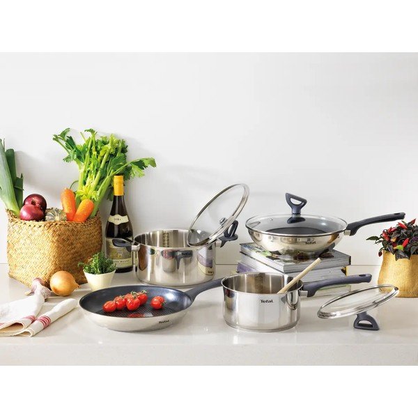 Wok antikoro panvica s pokrievkou/s nepriľnavým povrchom ø 28 cm Daily Cook G7309955 – Tefal-image-1