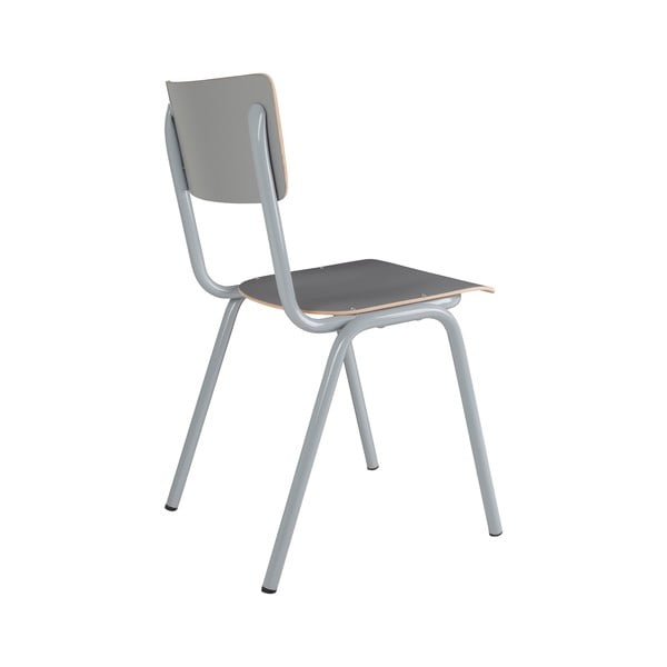 Sivé jedálenské stoličky v súprave 4 ks Back to school – Zuiver-image-3