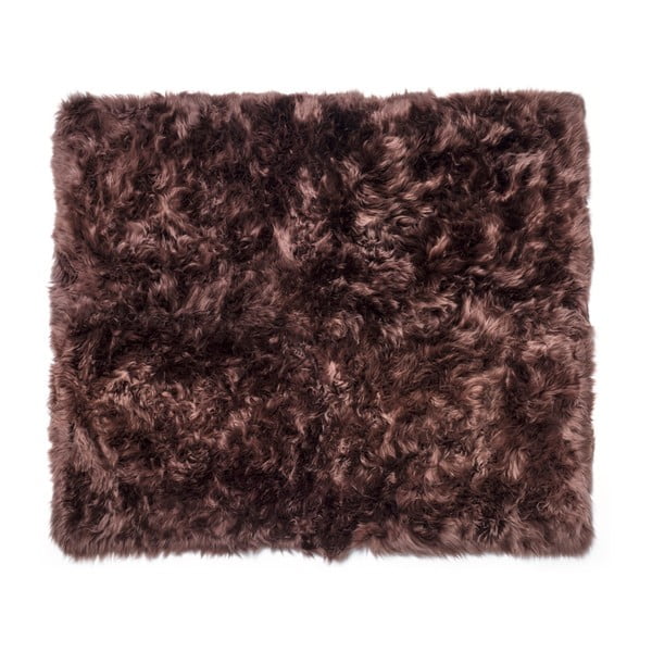 Tmavohnedý koberec z ovčej kožušiny Royal Dream Zealand, 130 × 150 cm