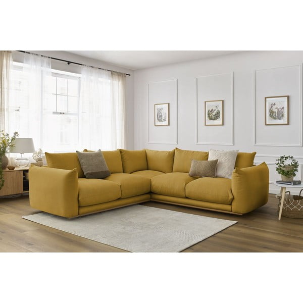 Žltá rohová pohovka Ernest – Bobochic Paris-image-1