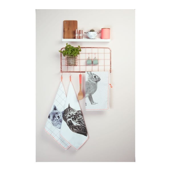 Nástenný organizér z kovu v medenej farbe PT LIVING Open Grid-image-1