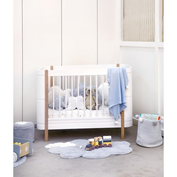 Svetlomodrý prateľný ručne tkaný bavlnený detský koberec 70x100 cm Mini Dream – Lorena Canals-image-1