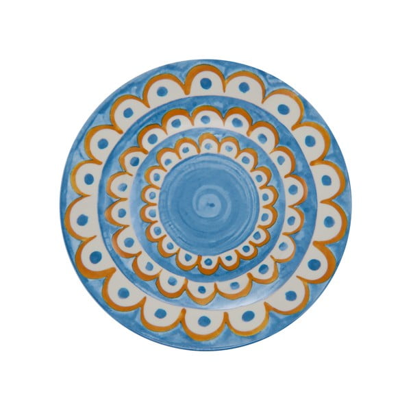 Svetlomodré dezertné porcelánové taniere v súprave 6 ks ø 19,5 cm Tangeri blue – Villa Altachiara