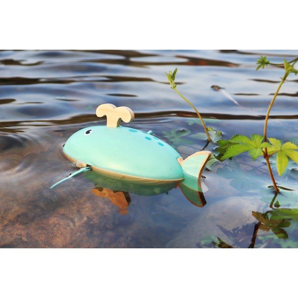 Drevená detská hračka do vody Legler Whale-image-1