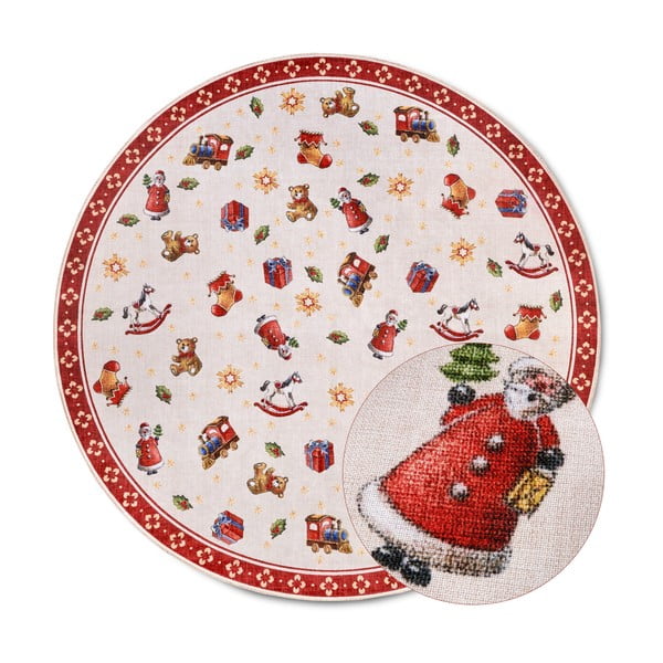 Červený okrúhly koberec s vianočným motívom ø 150 cm Red Christmas – Villeroy&Boch