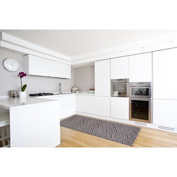 Vysokoodolný kuchynský koberec Hellenic Grey, 80x130 cm-image-2