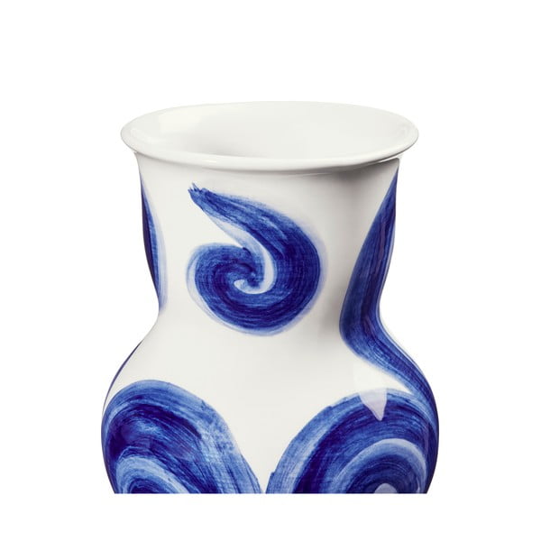 Modrá ručne maľovaná váza z kameniny Tulle – Kähler Design-image-3