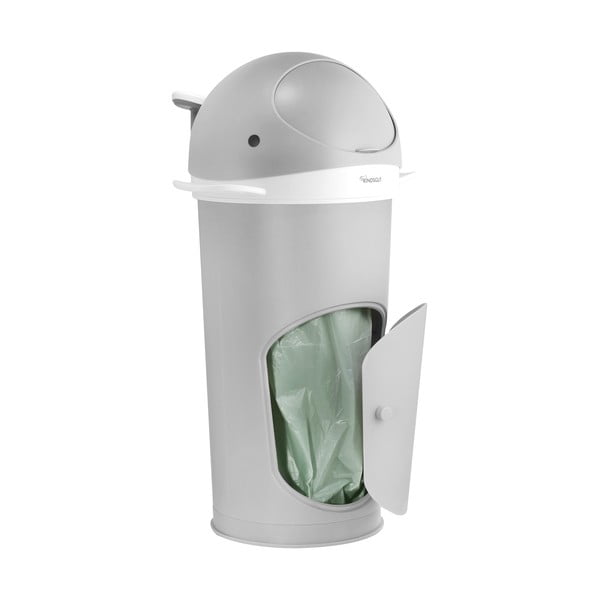 Svetlosivý plastový odpadkový kôš na plienky 25 l Whale – Kindsgut-image-3