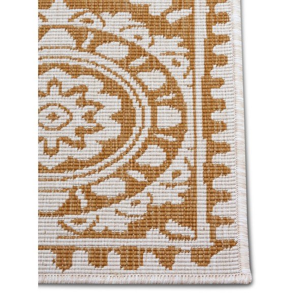 Okrovožlto-biely vonkajší koberec 80x250 cm Jardin – NORTHRUGS-image-3