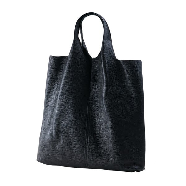 Čierna kabelka z kože Andrea Cardone