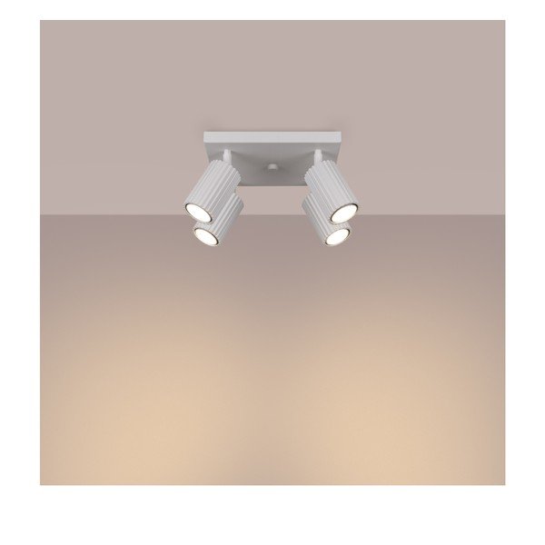 Biele bodové svietidlo 25x25 cm Gleam – Sollux-image-2