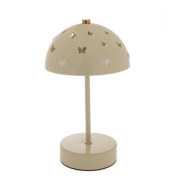 Béžová kovová detská stolová lampa Butterfly – Dakls
