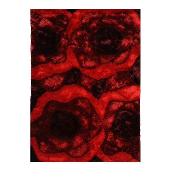 Červený koberec s dlhým vlasom Linie Design Emma, 170 x 240 cm