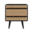 Nočný stolík v čierno-prírodnej farbe Chantal – Støraa
