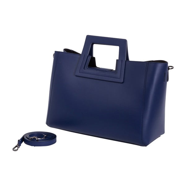 Modrá kabelka z pravej kože Andrea Cardone Pietro