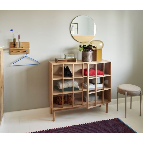 Vitrína z dubového dreva 100x90 cm Shoji - Hübsch-image-1