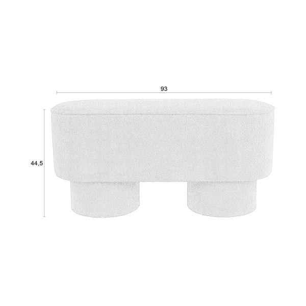 Lavica z textílie buklé v tehlovej farbe Marcos – White Label-image-4