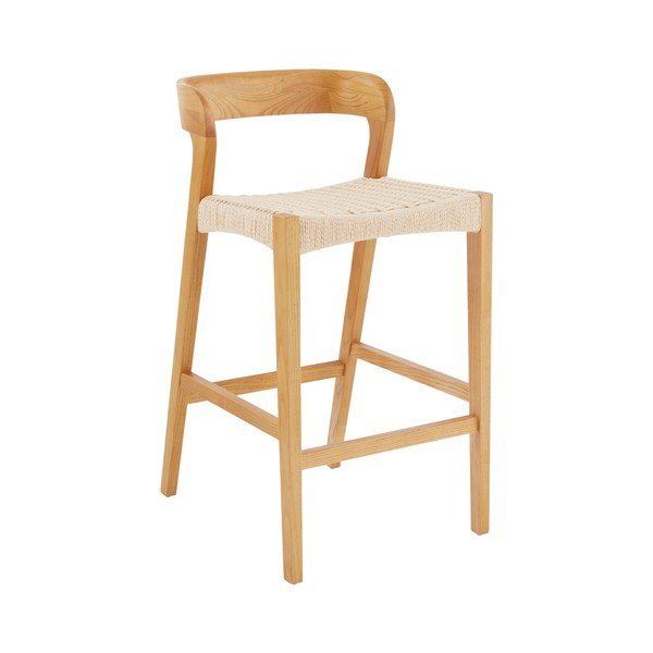 Barová stolička z brestového dreva v prírodnej farbe (výška sedadla 65 cm) Vikdalen – Jotex