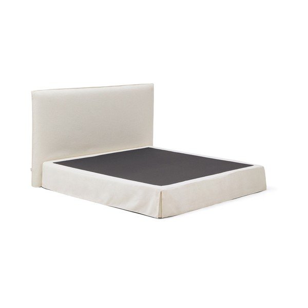 Biela čalúnená dvojlôžková posteľ 180x200 cm Jaira – Kave Home