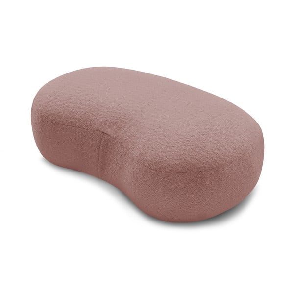 Ružová podnožka z textílie bouclé Saint-Germain – Bobochic Paris-image-4