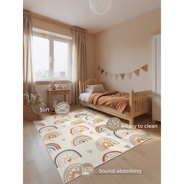 Krémovobiely detský koberec 200x290 cm Bowie – Hanse Home-image-2