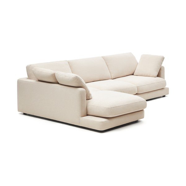 Béžová ženilková rohová pohovka (ľavý roh/s leňoškou) Gala – Kave Home-image-2